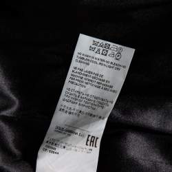 Dolce & Gabbana Black & Leopard Print Trimmed Jacquard Belted Coat S