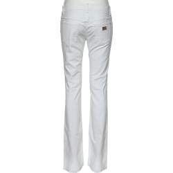 Pre Owned Dolce & Gabbana White Denim Cool Fit Jeans M