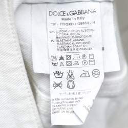 Pre Owned Dolce & Gabbana White Denim Cool Fit Jeans M