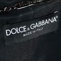 Dolce & Gabbana Black Cotton Belted Button Front Jacket M