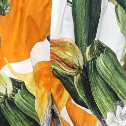 Pre Owned Dolce & Gabbana Multicolor Cotton Lace Trim Elasticized Shorts S