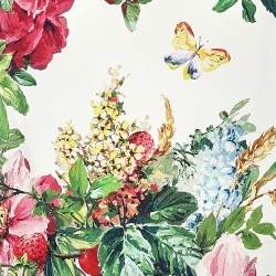 Pre Owned توب دولتشي أند غابانا دانتيل وحرير متعدد الألوان قصات بأزرار مقاس صغير - سمول