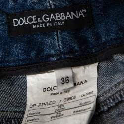 Pre Owned Dolce & Gabbana Blue Light Washed Denim Jeans XS