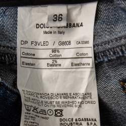 Pre Owned Dolce & Gabbana Blue Light Washed Denim Jeans XS