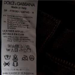 Pre Owned بنطلون جينز دولتشي & غابانا  بريتي فيتقصير دينم رصاصي مقاس صغير - سمول