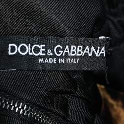 مملوكة مسبقًا Dolce & Gabbana Brown Animal printed Silk Satin Paper Bag Waist Midi Skirt L