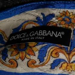 Pre Owned Dolce & Gabbana Multicolored Printed Brocade Midi Skirt M