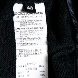 Pre Owned Dolce & Gabbana Navy Blue Cotton The King Is Back Hoodie L