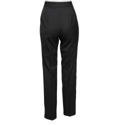 مملوكة مسبقًا بنطلون قصير دولتشي & غابانا  ساتان وصوف أسود بقصّة ضيقة مقاس متوسط - ميديوم