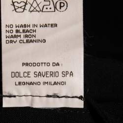 Pre Owned Dolce & Gabbana Vintage Black Wool Crepe Single Breasted Coat M
