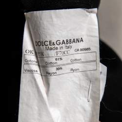Pre Owned Dolce & Gabbana Black Logo Embroidered Knit Sweater S