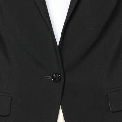 Pre Owned Dolce & Gabbana Black Wool Button Front Blazer S