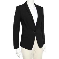 Pre Owned Dolce & Gabbana Black Wool Button Front Blazer S