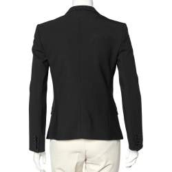Pre Owned Dolce & Gabbana Black Wool Button Front Blazer S