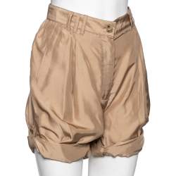 Dolce & Gabbana Beige Silk Shorts M