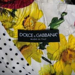 Pre Owned Dolce & Gabbana Multicolor Floral & Onion Printed Jacquard Jacket M