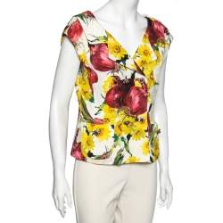 Pre Owned Dolce & Gabbana Multicolor Floral & Onion Printed Jacquard Jacket M