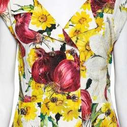 Pre Owned Dolce & Gabbana Multicolor Floral & Onion Printed Jacquard Jacket M