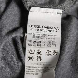 مملوكة مسبقًا توب دولتشي أند غابانا قطن طباعة أل باتشينو رصاصي مقاس وسط - ميديوم