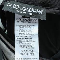 Pre Owned Dolce & Gabbana Multicolor Floral Printed Crepe & Knit Trim Joggers S