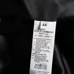 Pre Owned Dolce & Gabbana Multicolor Floral Print Velvet Double Breasted Blazer M