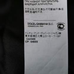 Pre Owned Dolce & Gabbana Multicolor Floral Print Velvet Double Breasted Blazer M