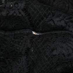Pre Owned Dolce & Gabbana Black Lace Full Sleeve Shirt S