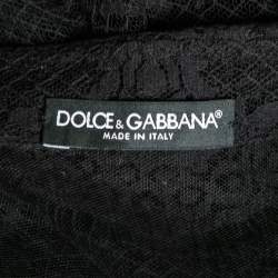 Pre Owned Dolce & Gabbana Black Lace Full Sleeve Shirt S
