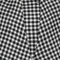 Pre Owned Dolce & Gabbana Monochrome Patterned Wool Floral Appliqued Cape S