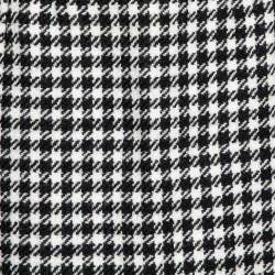 Pre Owned Dolce & Gabbana Monochrome Patterned Wool Fringe Detail Skirt M