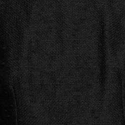 Pre Owned Dolce & Gabbana Black Boucle Fringed Mini Dress M