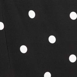 Pre Owned Dolce & Gabbana Black Polka Dotted Crepe Pencil Skirt M