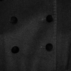 Pre Owned Dolce & Gabbana Black Wool Double Breasted Short Coat M