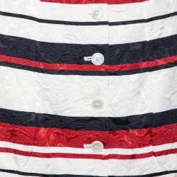 Pre Owned Dolce & Gabbana Multicolor Striped Jacquard Mini Skirt M