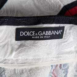 Pre Owned Dolce & Gabbana Multicolor Striped Jacquard Mini Skirt M