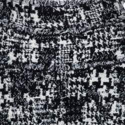 مملوكة مسبقًا Dolce & Gabbana Monochrome Patterned Tweed Midi Skirt M