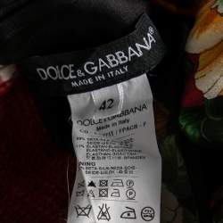 Pre Owned Dolce & Gabbana Multicolor Floral Printed Silk Sleeveless Mini Dress M
