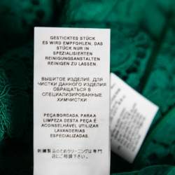 Pre Owned Dolce & Gabbana Green Lace Floral Appliqued Sleeveless Dress XL