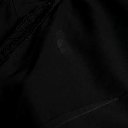 Pre Owned Dolce & Gabbana Black Silk Lace Trimmed Ruched Midi Dress M 