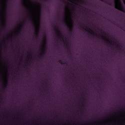 Pre Owned Dolce & Gabbana Purple Crepe Cat Zambia Tiara Blouse M