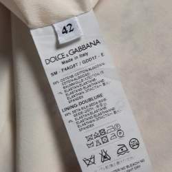 Pre Owned Dolce & Gabbana Multicolor Carretto Roses Print Cotton Crop Top & Skirt Set M
