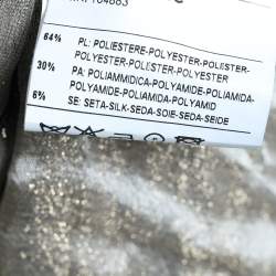 Pre Owned D&G Gold and Black Tulle Overlay Lightweight Coat M
