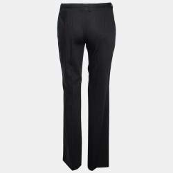 D&G Black Crepe Wool Tapered Pants M