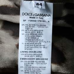 مملوكة مسبقًا Dolce & Gabbana Brown Leopard Print Quilted Jacket M