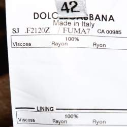 Pre Owned Dolce & Gabbana Black Knit Embellished Neck Detail Jacket M