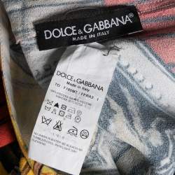 Pre Owned Dolce & Gabbana Multicolored Printed Crepe Top S