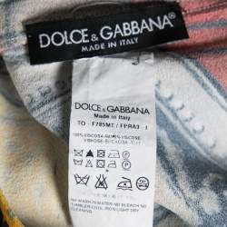 Pre Owned Dolce & Gabbana Multicolored Printed Crepe Top S