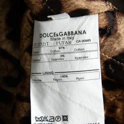 Pre Owned Dolce & Gabbana Military Green Cotton Double Breasted Jacket M