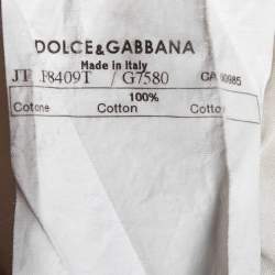 Pre Owned Dolce & Gabbana Cream Marilyn Monroe Printed Cotton T-Shirt XS