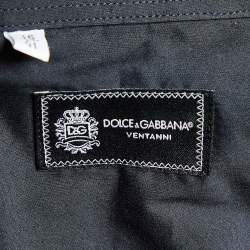 Pre Owned قميص دولتشي أند غابانا قطن أسود ـكمام طويلة مقاس صغير (سمول)